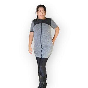 NITROGEN WOMENS GREY AND BLACK SHIRT DRESS SIZE S P